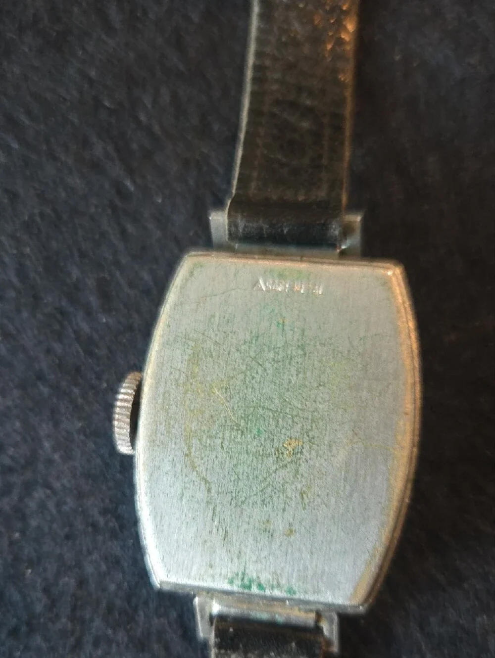 Vintage Mickey Mouse Analog Wristwatch - Non Working Black Strap